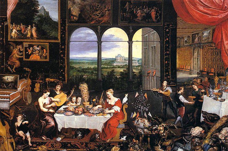 Jan Brueghel The Elder The Senses of Hearing, Touch and Taste china oil painting image